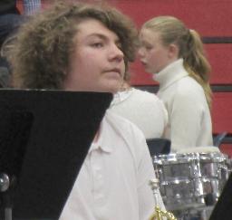 Tyler on the trumpet at the 10th Annual San Lorenzo Valley District Wide Band Festival - 28MAY19